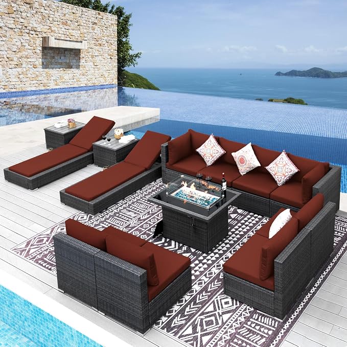 NICESOUL 13 Piece Outdoor Furniture by NICESOUL