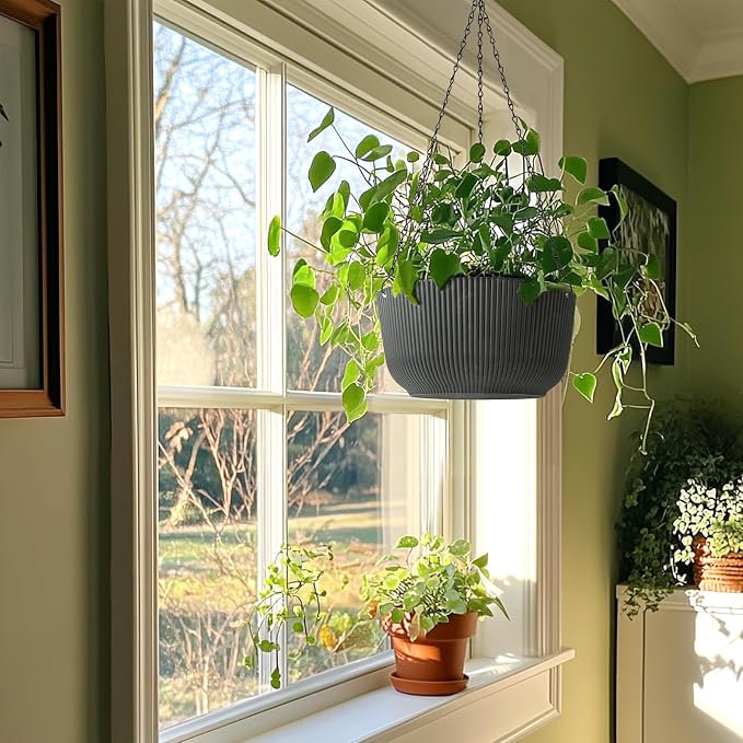T4U 12 Inch Large Hanging Planters - Image 9