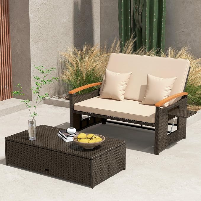 Tangkula Patio Rattan Daybed - Image 3