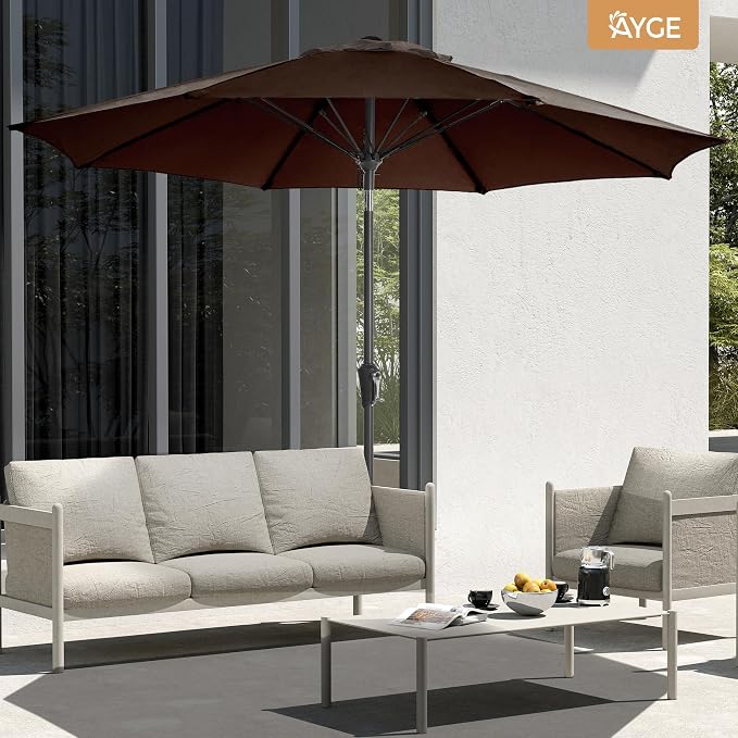 Ayge 9FT Large Outdoor Patio Umbrella Market Table Umbrella-UV Resistant - Image 5