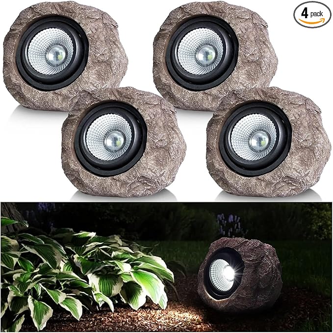 Solar Garden Rock Lights Outdoor by Candieslife