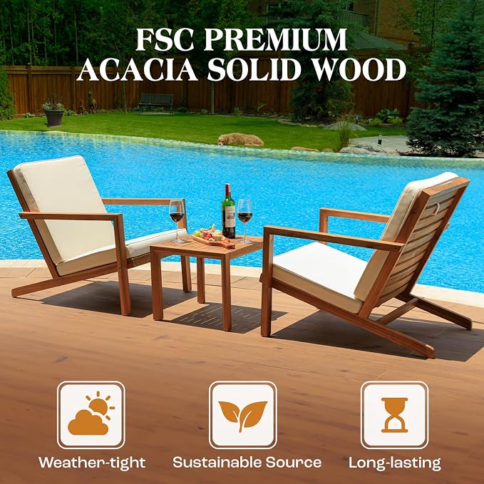 IDZO Natural 3-Piece Patio Bistro Sets - Image 3