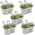 Briful 10'' Hanging Planter Outdoor 5PCS Metal Railing Planter by Briful