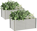 4x2x2ft Raised Garden Bed Kit, Galvanized Planter Garden Boxes Outdoor by kingddeergardenbed