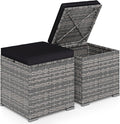 RELAX4LIFE Wicker Outdoor Storage Ottoman by RELAX4LIFE