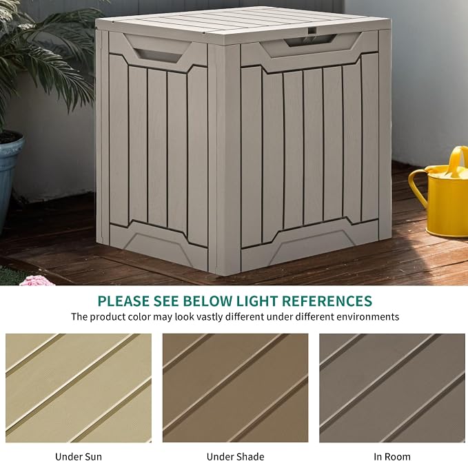 YITAHOME 31 Gallon Outdoor Storage Box, Resin Deck Box and Waterproof Package - Image 6
