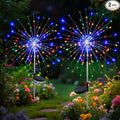 btfarm 2 Pack Solar Garden Lights Outdoor 8 Modes, 120 LED Firework Lights by btfarmdecorativelighting