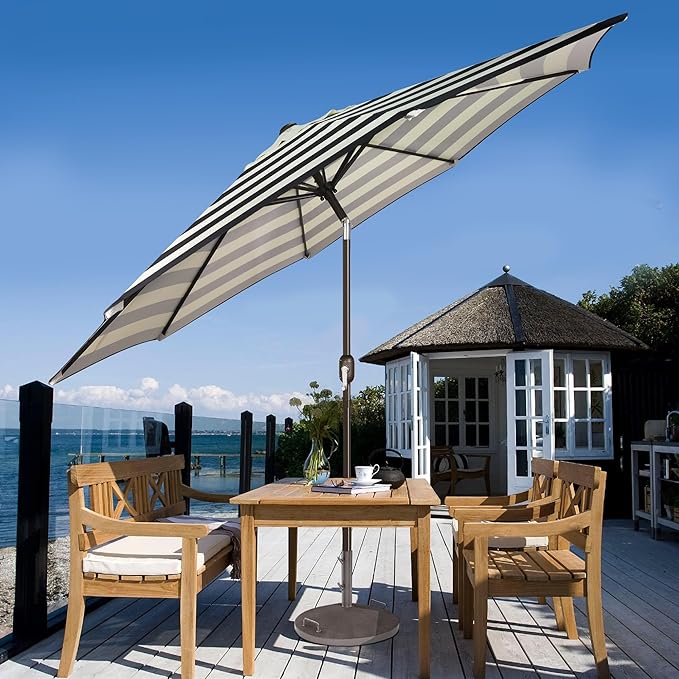 Blissun 9' Outdoor Patio Umbrella, Outdoor Table Umbrella, Yard Umbrella - Image 6