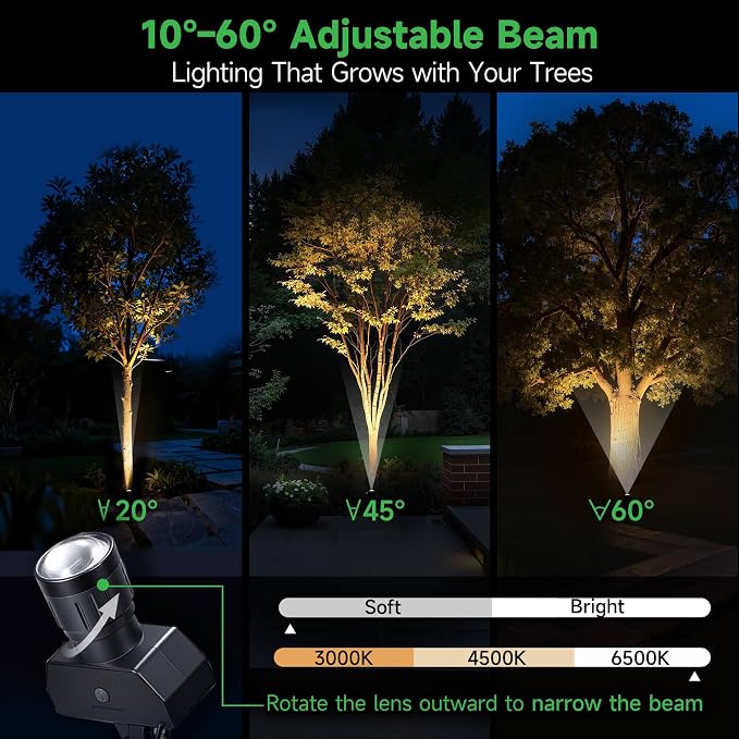 All Night Solar Spot Lights 2500mAh, Adjustable Angle Landscape Lights - Image 4