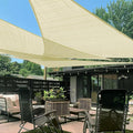 LOVE STORY Custom Size 12'x24'x26.8' Butter Cream Sun Shade Sail Right Triangle by LOVESTORY