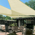 LOVE STORY Custom Size 7'x7'x9.9' Butter Cream Sun Shade Sail Right Triangle by LOVESTORY