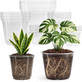 20 Pack 8/6/5/4/3.5 Inch Reinforced Large Clear Nursery Pots by Bluepro