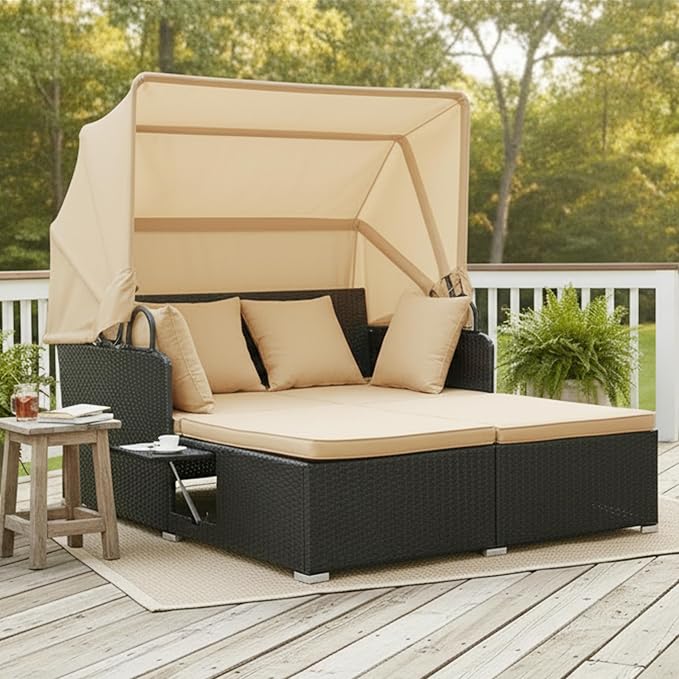 Tangkula Patio Rattan Daybed - Image 3