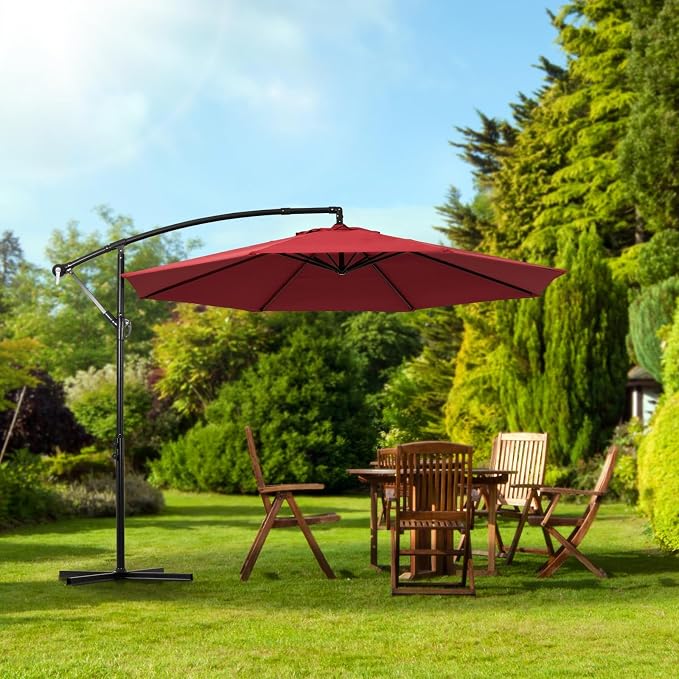 Backyard Expressions 10FT Cantilever Patio Umbrella – Outdoor Offset Hanging - Image 4