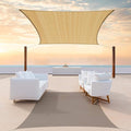 ColourTree TAPR1616 Custom Size 8' x 13' Sand Beige Sun Shade Sail Canopy UV by ColourTree