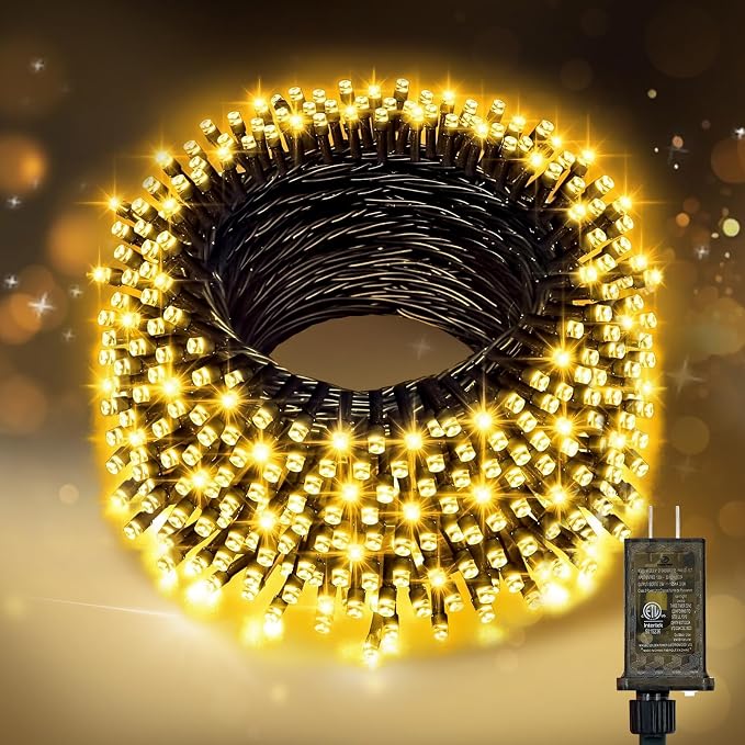 Nisocy 200 LED Christmas Connectable String Lights Outdoor Waterproof – Warm by NISOCYLighting