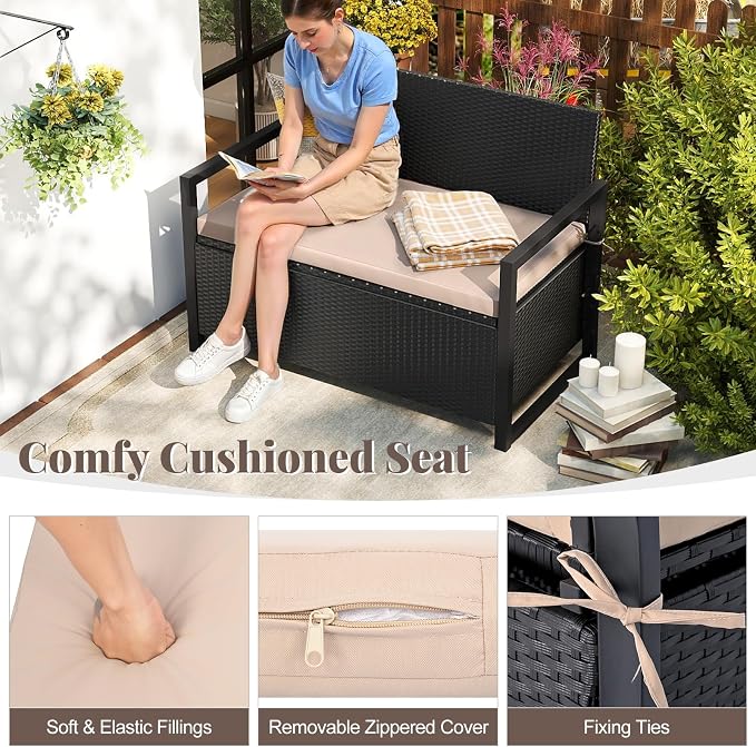 Tangkula 40 Gallon Outdoor Bench - Image 7