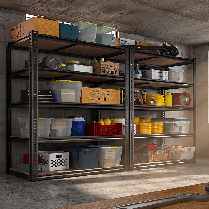 REIBII 40" W Garage Shelving 2500LBS Storage Shelves 72" H Metal Shelving 5 - Image 2