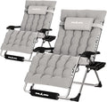 UDPATIO Oversized Zero Gravity Chair Set of 2, 33In XXL Patio Reclining Chair by UDPATIO