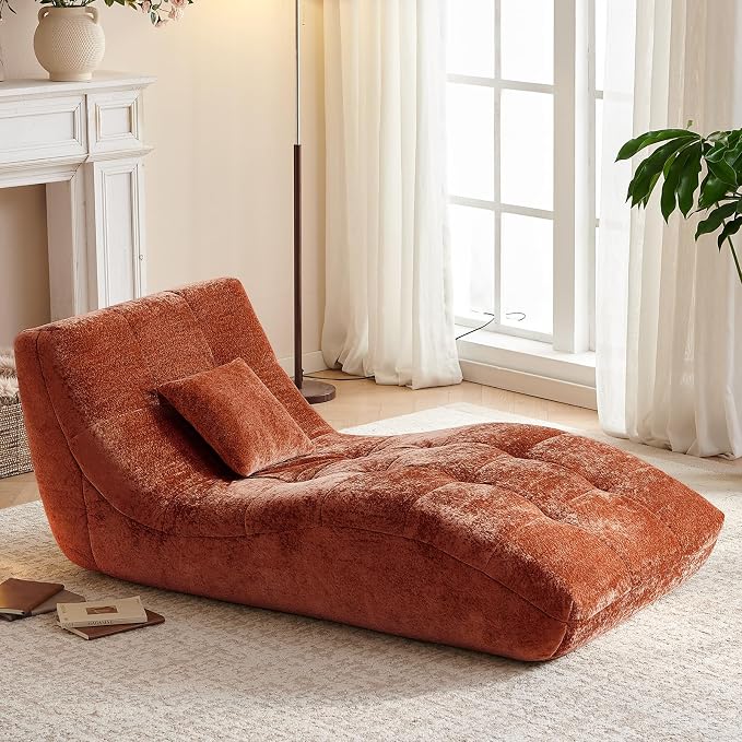 Chaise Lounge Chair with Curved Back, Modern Upholstered Recliner Sofa - Image 7