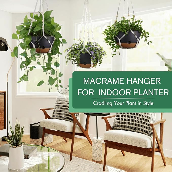 3 Pack 8/10/12 Inch Hanging Planters - Image 2
