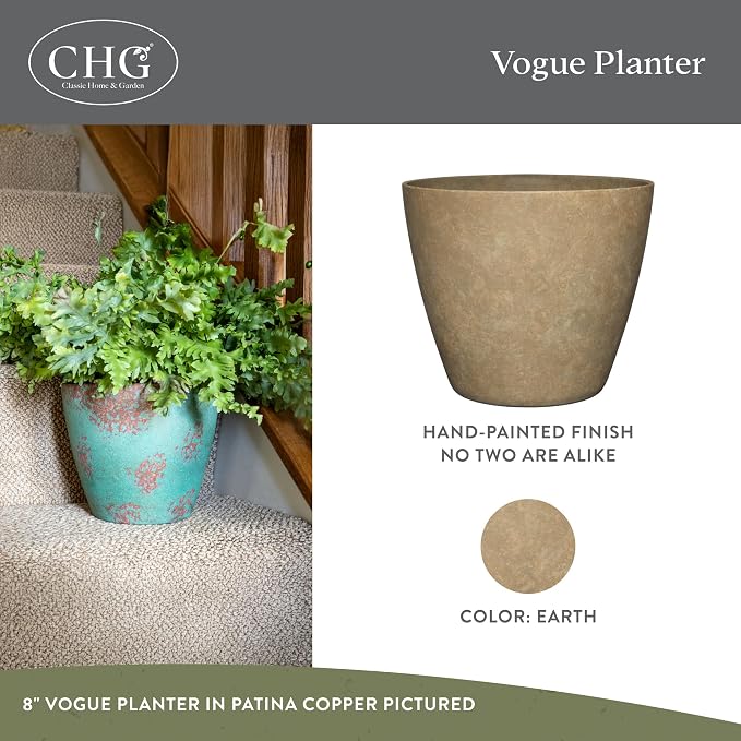 Classic Home and Garden Premiere Collection Planter, Vogue 8" - Image 2