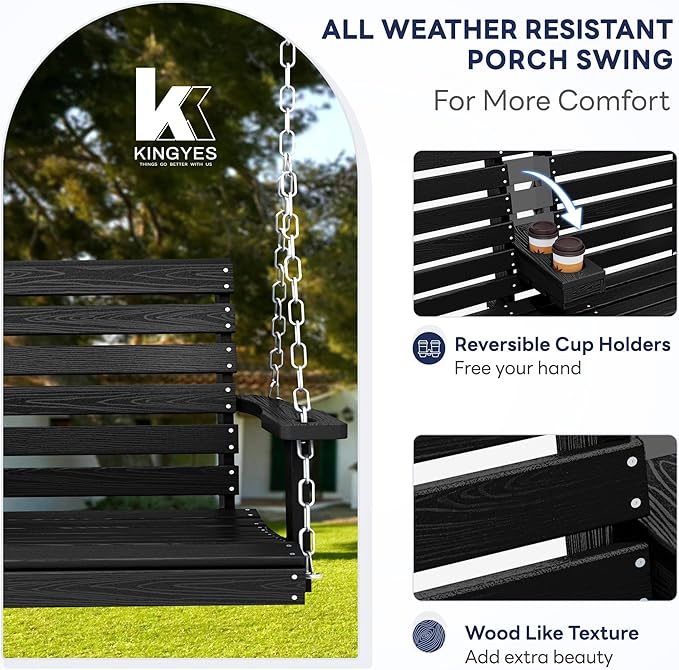KINGYES Outdoor Patio Swing Set - Image 2