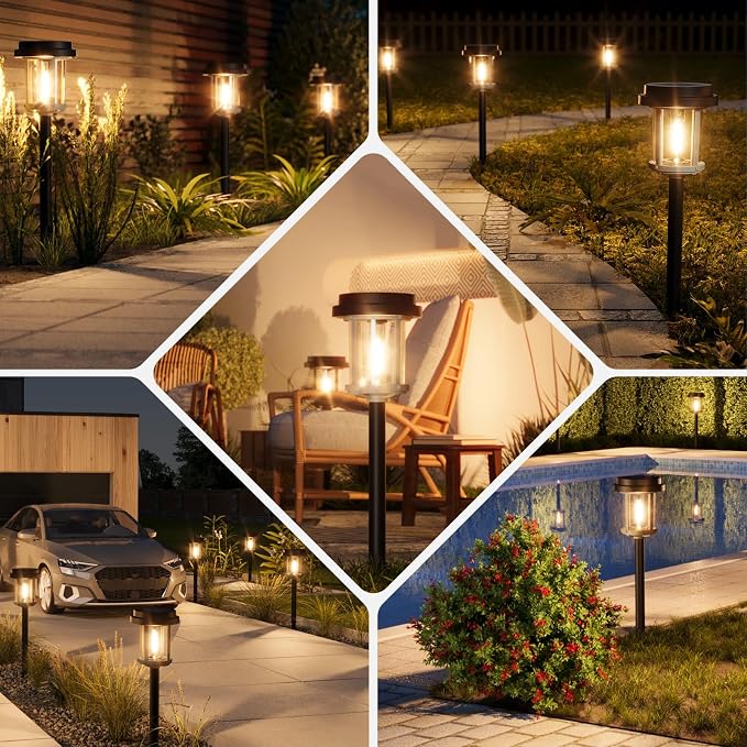 XMCOSY+ Solar Pathway Lights, 20 LM Bright Solar Lights Outdoor Waterproof IP65 - Image 9