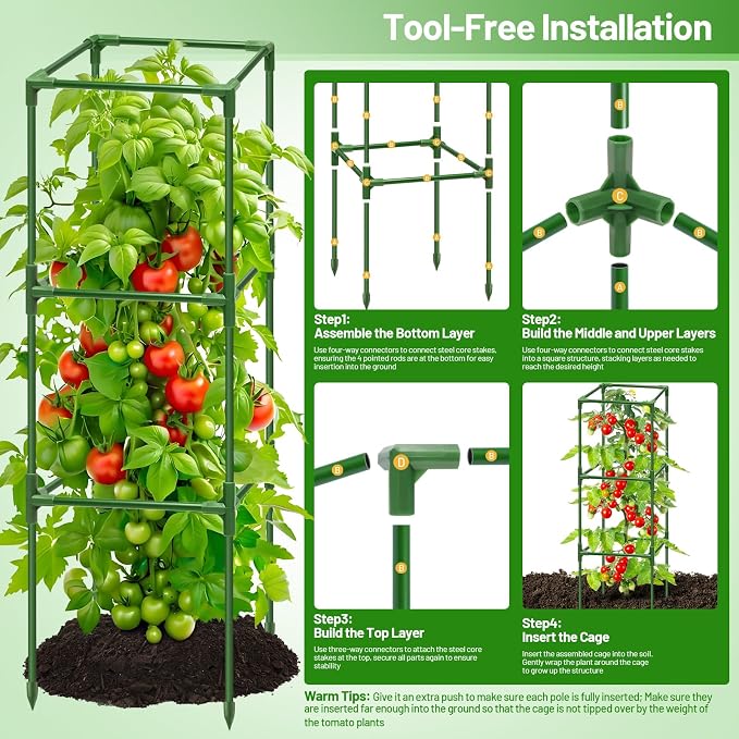 Legigo 6 Pack Square Tomato Cages - Image 5