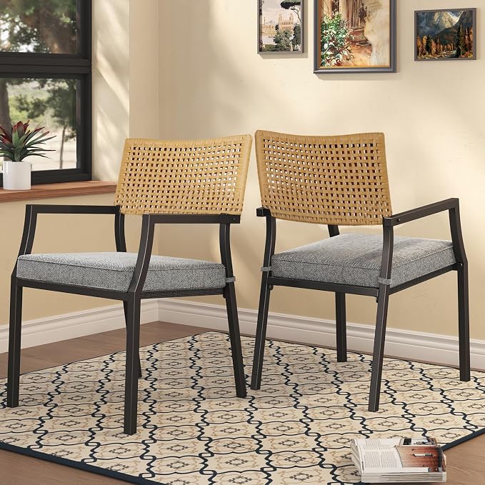 Grand patio Outdoor Dining Chair Set of 4, 4 Pieces Patio Dining Chairs - Image 8