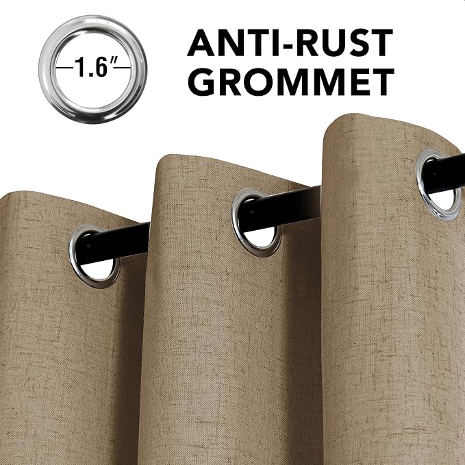 H.VERSAILTEX Linen Curtains 100% Blackout Curtains - Image 3