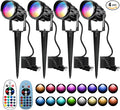 Halloween Christmas Outdoor Spotlights, 12W RGBW Colors Changing Landscape by UPONELED