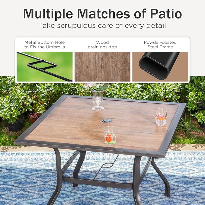 PHI VILLA 5-Piece Patio Dining Set - Image 6