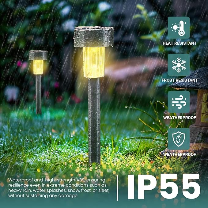 GIGALUMI 24 Pack Solar Path Lights Outdoor, Solar Lights Outdoor Waterproof - Image 4