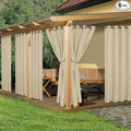 HolidayIdeas Outdoor Curtains for Patio Waterproof, 6 Panels by HolidayIdeas