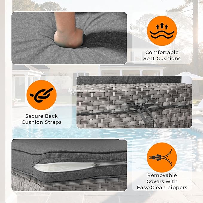 14-Seat Modern Patio Furniture Set - Image 7