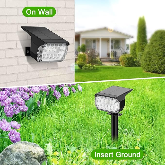 LANSOW Solar Spot Lights Outdoor Color Changing, Christmas Landscape Spotlights - Image 5