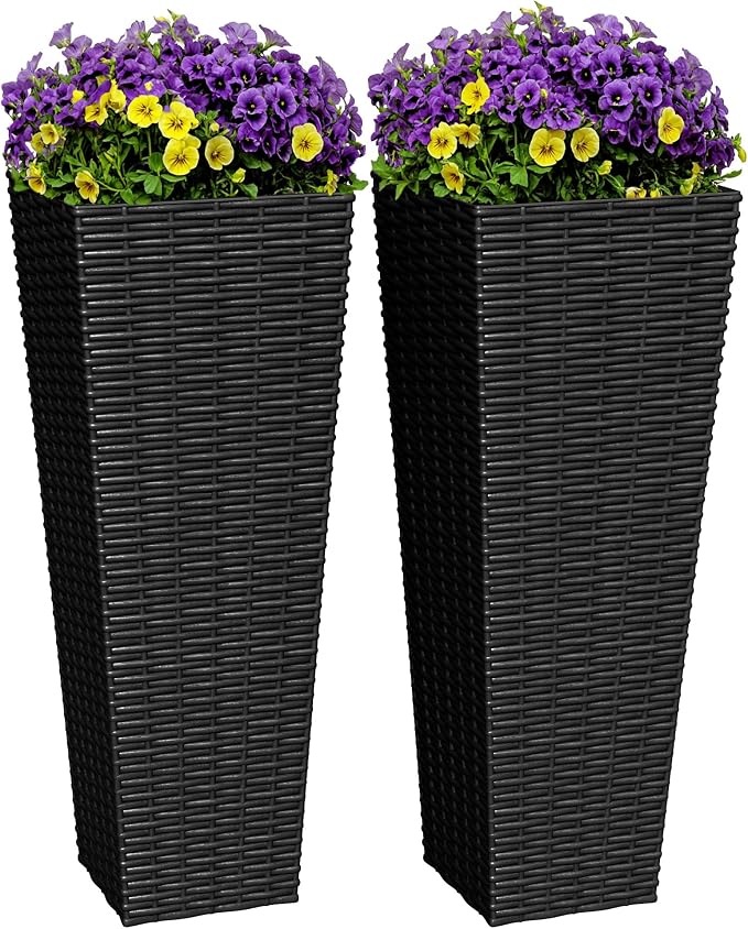 Greesum 24 Inch Tall Plastic Planters by BuynowfromGreesum