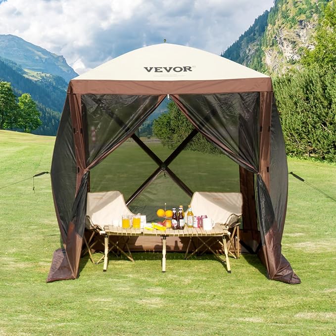 VEVOR Pop Up Gazebo Tent, Pop-Up Screen Tent 4 Sided Canopy Sun Shelter - Image 9