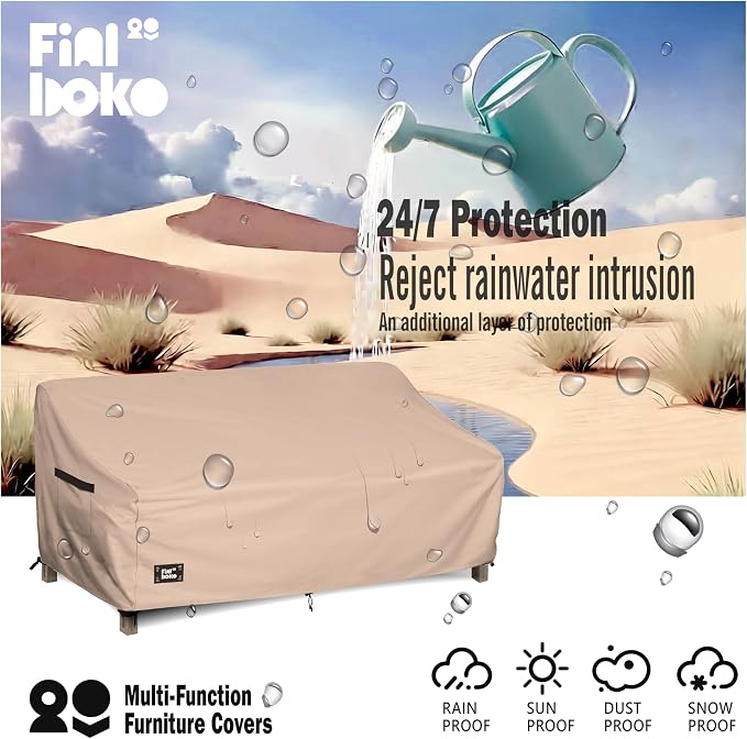 3-Seater Outdoor Couch Cover, 100% Waterproof Heavy Duty Patio Furniture Covers - Image 4