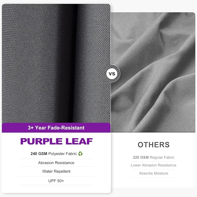 PURPLE LEAF 9' X 12' Right-left Tilt Patio Umbrella - Image 4