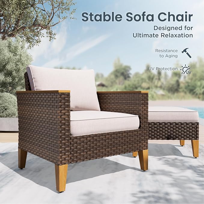 PHI VILLA 2-Piece Outdoor Wicker Furniture Set - Image 6