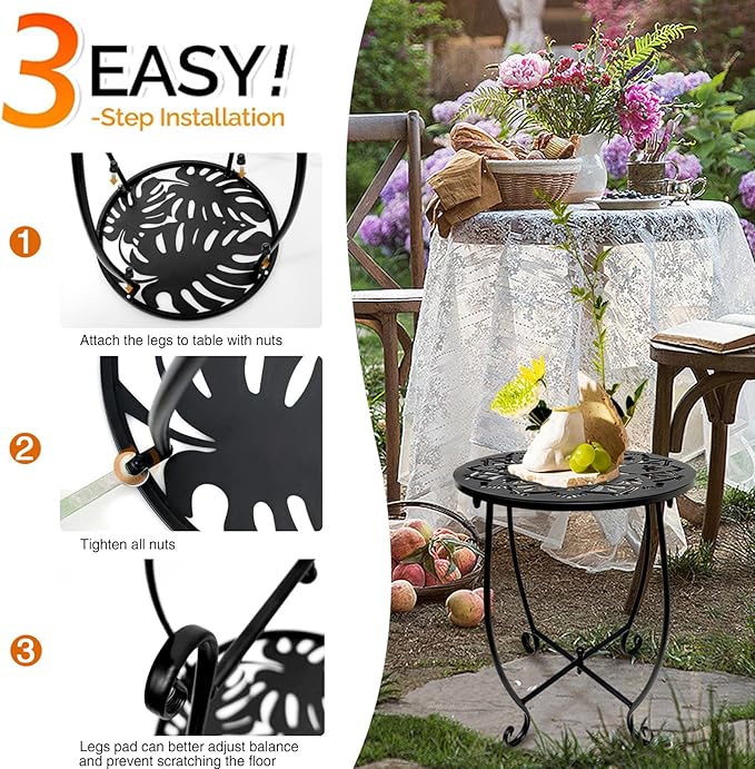 Fashion&cool 2 Pack Outdoor Side Tables - Image 8
