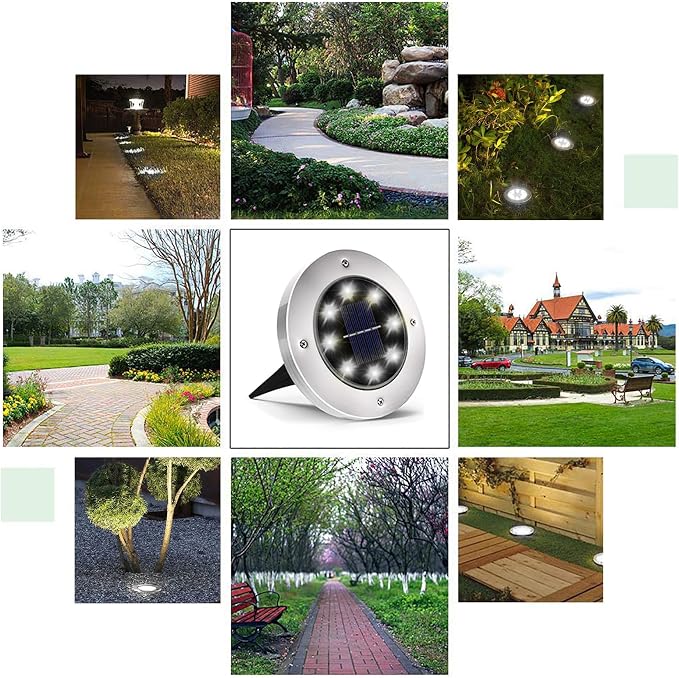 INCX 4.6 inch Solar Lights Outdoor Waterproof, 16 Pack Solar Light - Image 6
