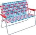 Camp & GO 16.5" High Seat Outdoor Double Wide Loveseat Web Folding Chair by CAMPGO