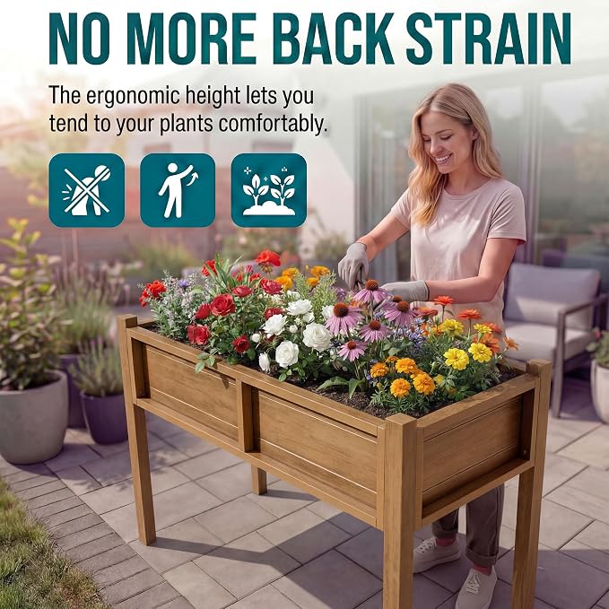 YITAHOME Elevated Garden Bed HDPE Raised Garden Bed - Image 5