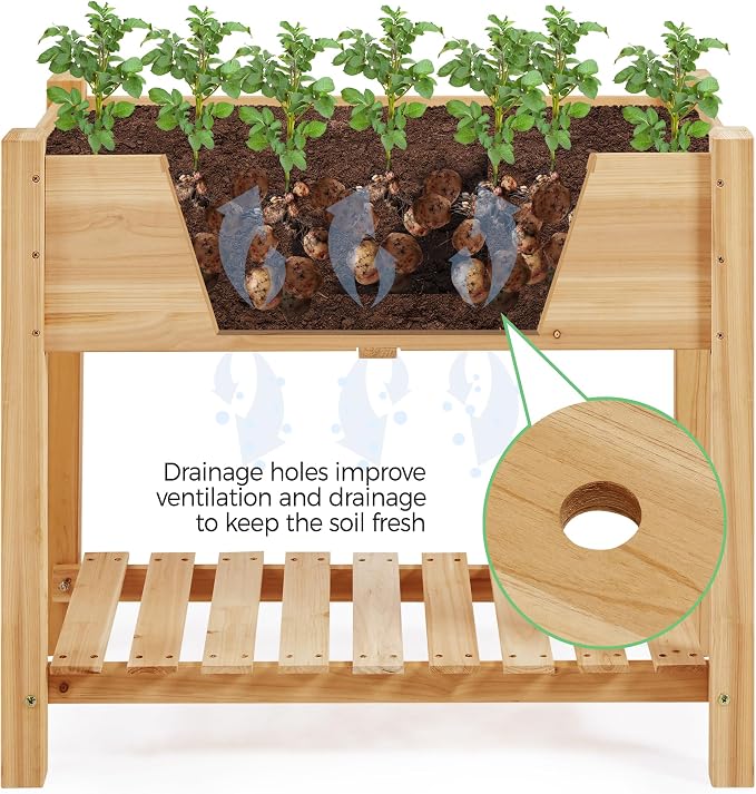 Yaheetech 34x18x30in Horticulture Raised Garden Bed Planter Box - Image 6