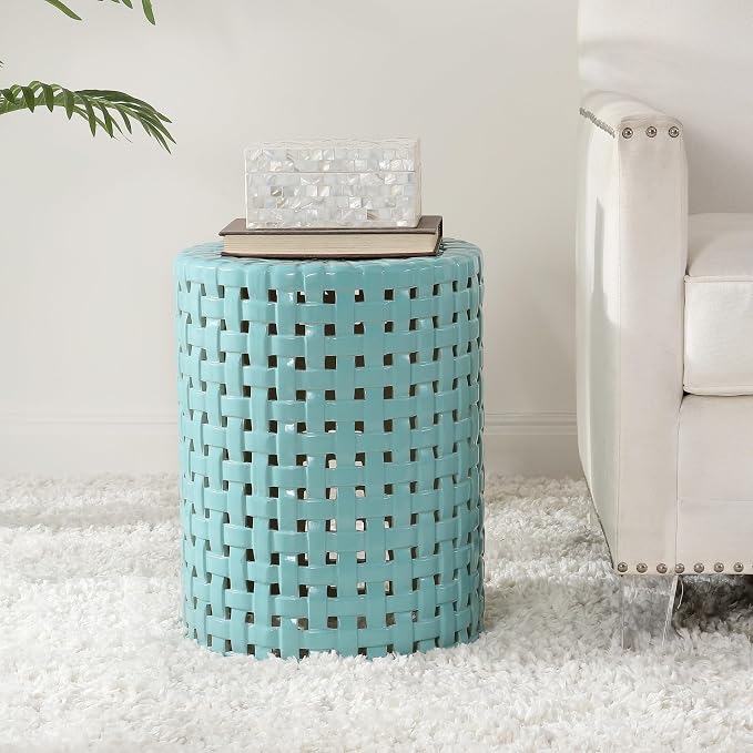 SAFAVIEH Home Collection Sayre Robins Egg Blue Ceramic 18-inch Decorative - Image 2