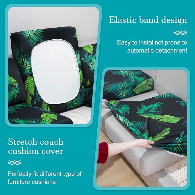 14 Pcs Stretch Patio Cushion Covers, Outdoor Couch Covers Replacement, Outdoor - Image 5