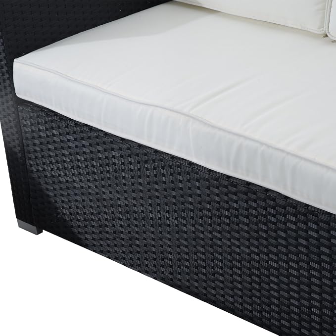 Outsunny 4 Piece Wicker Patio Furniture Set - Image 8